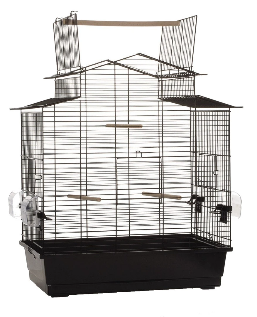 Beeztees Vogelkooi Big Iza 3 Open Zwart 1 Beeztees Vogelkooi Big Iza 3 Open Zwart