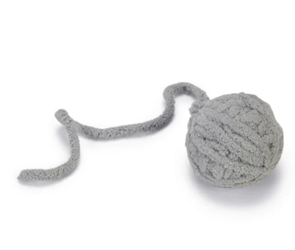 Beeztees Kitten Bal Met Koord Isar Grijs