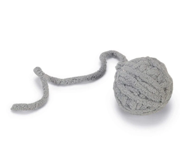 Beeztees Kitten Bal Met Koord Isar Grijs