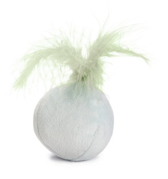 Beeztees Kitten Bal Met Veer Rizo Mint 1 Beeztees Kitten Bal Met Veer Rizo Mint