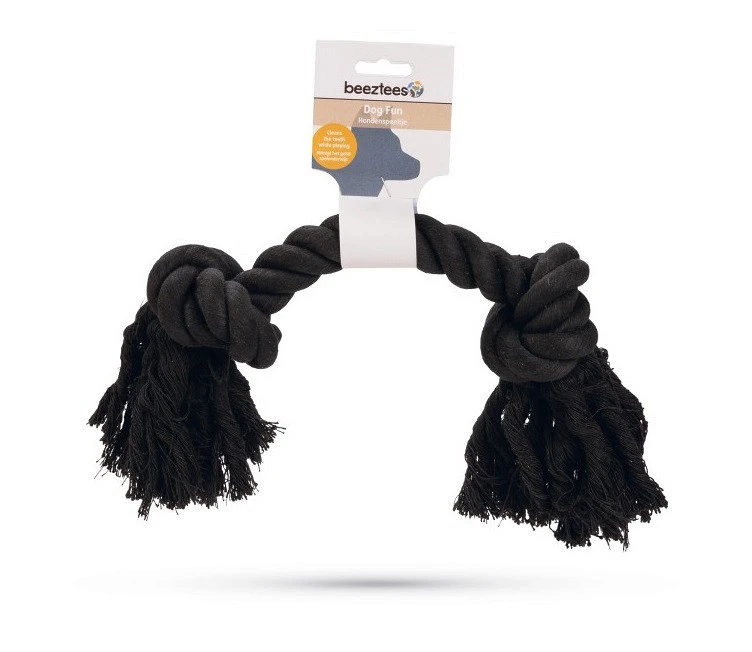 Beeztees Flossytoy 2 Knopen Zwart 6 Beeztees Flossytoy 2 Knopen Zwart - Afbeelding 6