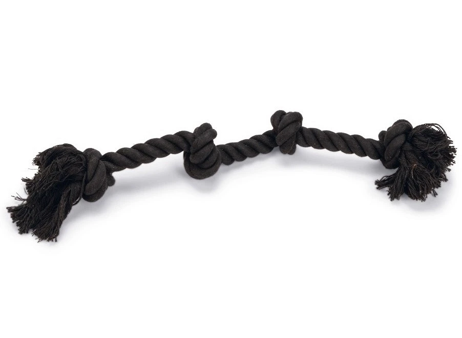 Beeztees Flossytoy 4 Knopen Zwart 1 Beeztees Flossytoy 4 Knopen Zwart