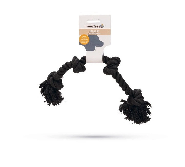 Beeztees Flossytoy 4 Knopen Zwart 2 Beeztees Flossytoy 4 Knopen Zwart - Afbeelding 2