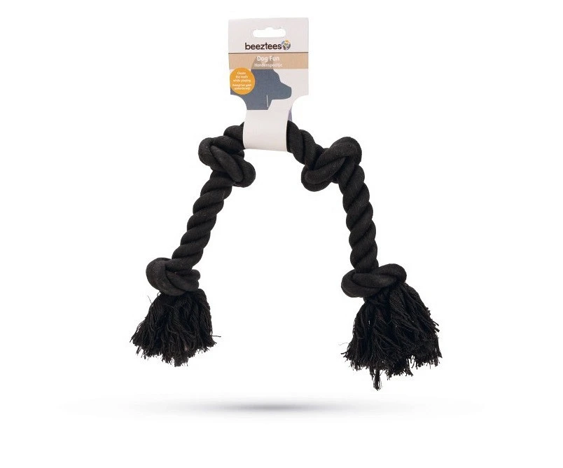 Beeztees Flossytoy 4 Knopen Zwart 4 Beeztees Flossytoy 4 Knopen Zwart - Afbeelding 4