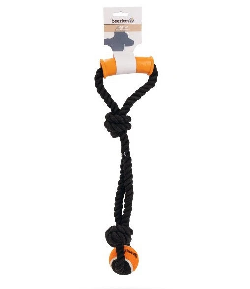 Beeztees Touwtrekker En Tennisbal Ya Zwart 2 Beeztees Touwtrekker En Tennisbal Ya Zwart - Afbeelding 2