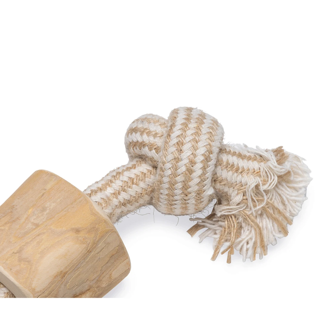 Beeztees Hondenspeelgoed Koffiehout Touw Patries 4 Beeztees Hondenspeelgoed Koffiehout Touw Patries - Afbeelding 4