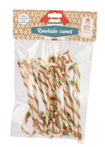 Beeztees Kerst Rawhide Cane 16 St 1 Beeztees Kerst Rawhide Cane 16 St