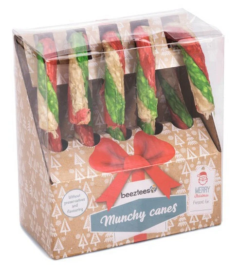 Beeztees Kerst Candy Cane Munchy 5 St 1 Beeztees Kerst Candy Cane Munchy 5 St