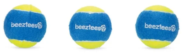 Beeztees Fetch Tennisbal Blauw/geel 3 St